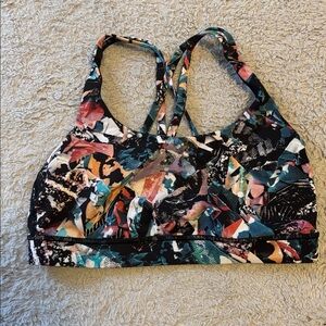 Colorful Abstract Sports Bra lululemon size 8